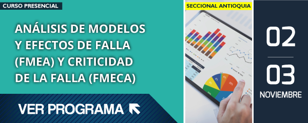 Curso Mantenimiento Presencial ACIEM Seccional Antioquia: Análisis de modelos y efectos de falla (FMEA) y criticidad de la falla (FMECA)